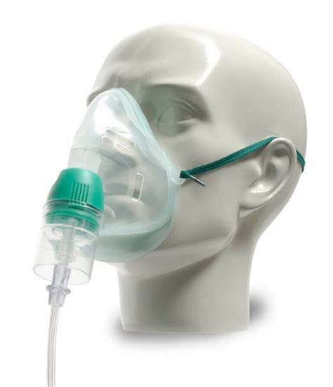 aérosol médical. masque nébuleuse de bronchite. : image
